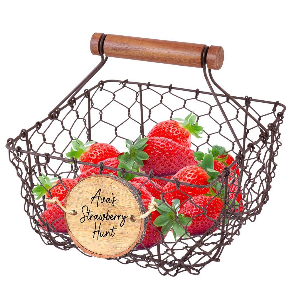 Personalised Strawberry Picking Basket By Dibor