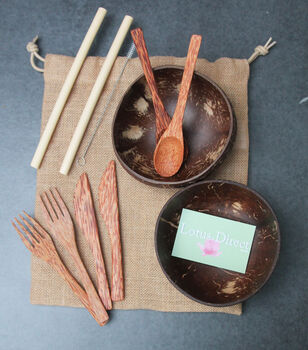 Eco Friendly Coconut Bowl Gift Sets, 3 of 8