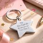 Personalised Star Keyring With Message, thumbnail 2 of 8