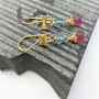 Swiss Blue Topaz And Pink Tourmaline Topaz Earrings, thumbnail 4 of 8