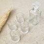 Glass Whiskey Decanter Set With Four Tumblers Gift Set, thumbnail 2 of 6