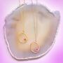 Rose Gold Plated Silver Ruby July Birthstone Oval Necklace, thumbnail 3 of 7