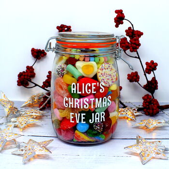'Christmas Eve' Personalised Retro Sweets Jar, 2 of 4