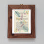 Folium Wood Block Print Vintage Book Page, thumbnail 1 of 7