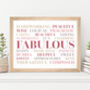 Your Favourite Words Personalised Typography Print, thumbnail 12 of 12