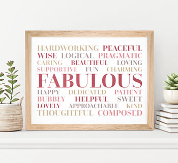 Your Favourite Words Personalised Typography Print, 12 of 12