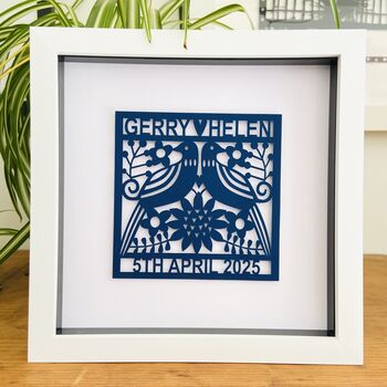 Personalised Wedding Paper Cut, 3 of 12