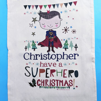 Personalised Superhero Christmas Gift Sack, 4 of 4