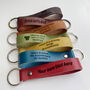 Personalised Leather Keyring, Drive Safe Fob, thumbnail 2 of 7