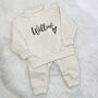Script Baby And Kids Personalised Sweatshirt Jogger Set, thumbnail 2 of 7