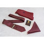 Burgundy Red Textured Tie Set And Socks Wedding Groomsmen Gift, thumbnail 5 of 8