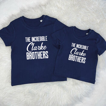 The Incredible… Brothers. Personalised Sibling T Shirts, 5 of 6