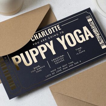 Personalised Puppy Yoga Gift Voucher, 3 of 9