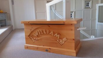 Solid Pine British Made Personalised Toy Box, 5 of 12