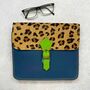 Recycled Leather Animal Print Crossbody Clutch Bag, thumbnail 5 of 10