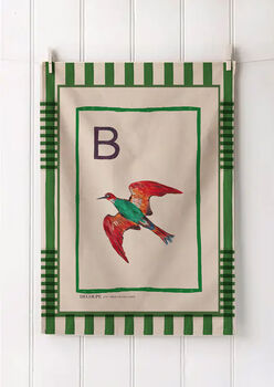 Personalised Alphabet Linen Tea Towel, 2 of 12