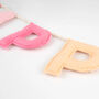 Pink Happy Birthday Felt Bunting, thumbnail 2 of 4