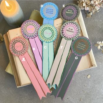 Rosette Pastel Recycled Leather Bookmark, 2 of 2