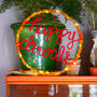 Happy Diwali Recycled Sari Silk Light Hoop, thumbnail 6 of 8