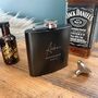 Personalised Script Engraved Black Metal Hip Flask Wedding, Groomsmen And Birthday Gift, thumbnail 11 of 12