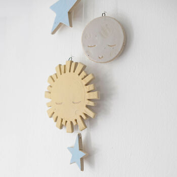 Ceramic Sun, Moon And Stars Wall Hanging, 4 of 5