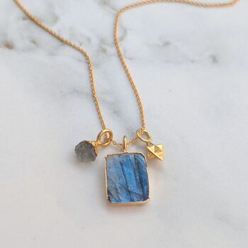 The Trio Labradorite Necklace, 3 of 7
