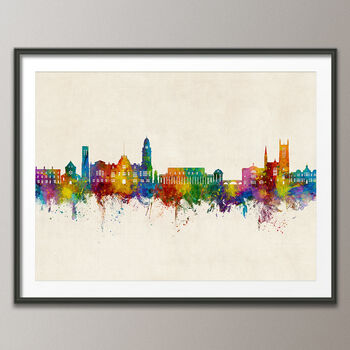 Royal Leamington Spa Skyline Cityscape Art Print, 2 of 7