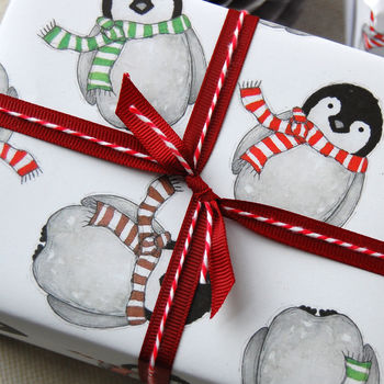 Baby Penguin Christmas Wrapping Paper, 8 of 11