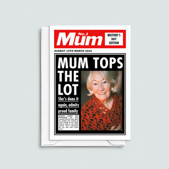Personalised Tabloid Mother's Day Card, 4 of 4