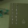 Sterling Silver Cz Cascade Drop Hook Earrings, thumbnail 1 of 11