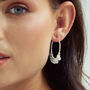April Rock Crystal Hoop Earrings, thumbnail 1 of 7