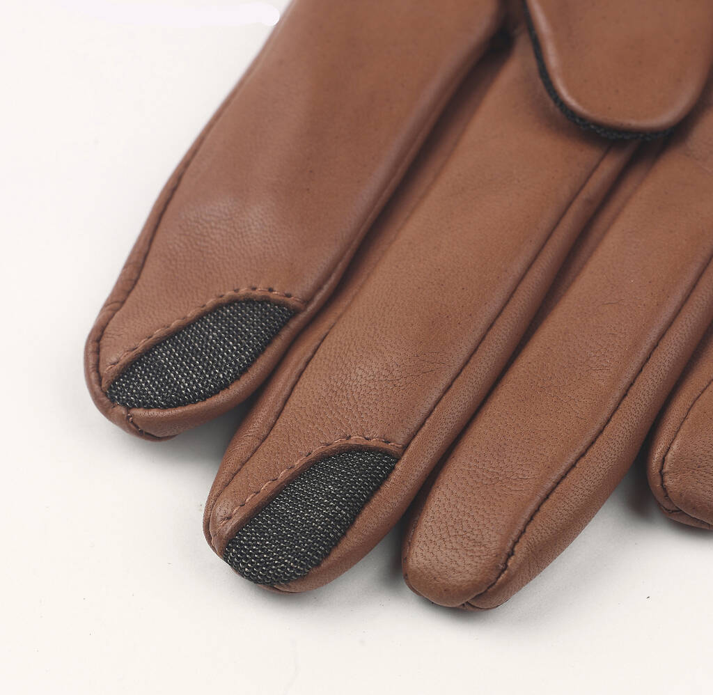 Beatrice. Women's Leather Touchscreen Gloves By Gloves