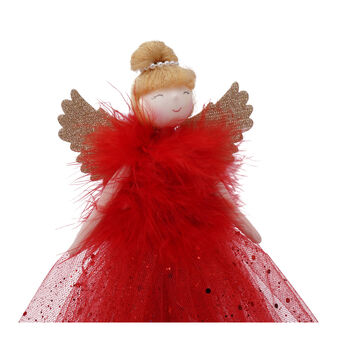 Light Up Red Angel Christmas Tree Topper, 3 of 5