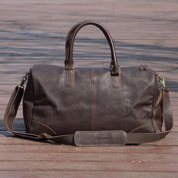Leather Weekend Bag, 9 of 12