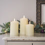 Set Of Three Rechargeable Tru Glow Wax Pillar Candles, thumbnail 4 of 11