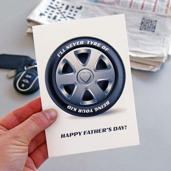 Funny Tyre Father's Day Card, 2 of 3