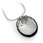 Silver Double Layer Patterned Necklace, thumbnail 1 of 4