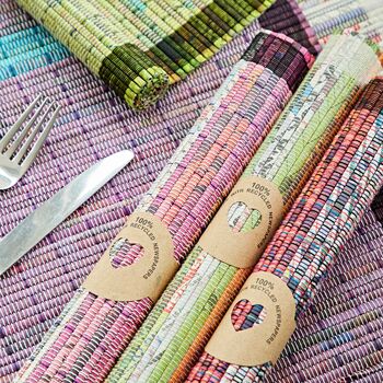 Recycled Newspaper Woven Placemat, 6 of 8