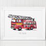 Personalised Fire Engine Art Print, thumbnail 4 of 7