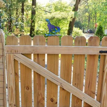 Rusty Metal Robin Garden Bird Fence Topper, 6 of 10