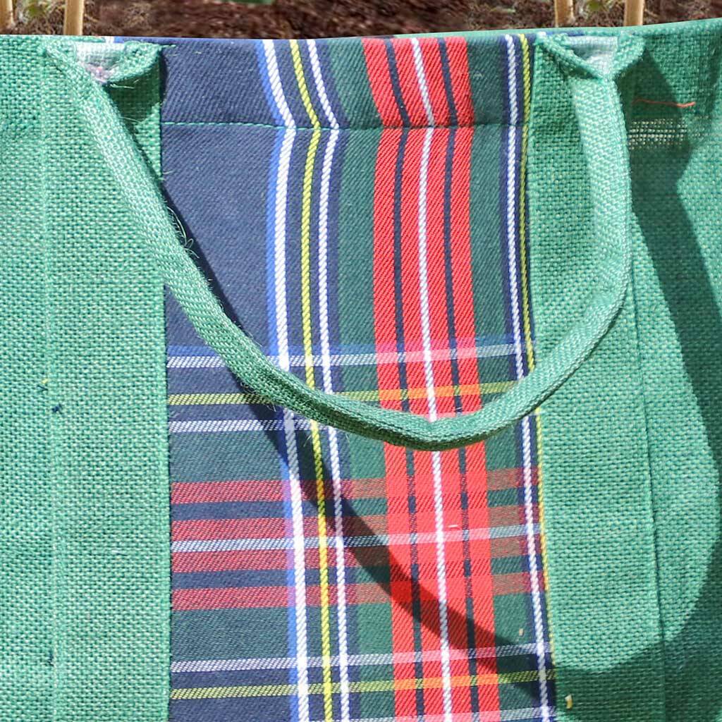 Personalised Tartan Natural Jute Grow Bag By Dibor | notonthehighstreet.com