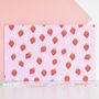 Strawberry Print Canvas Magnetic Noticeboard, thumbnail 2 of 4