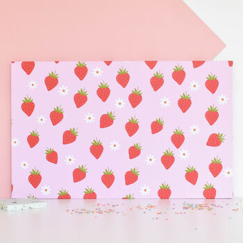 Strawberry Print Canvas Magnetic Noticeboard, 2 of 4