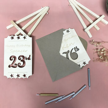 Personalised Wooden Birthday Cards, 8 of 11