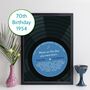 70th Birthday Print Music Day You Were Born Record 1954, thumbnail 1 of 12