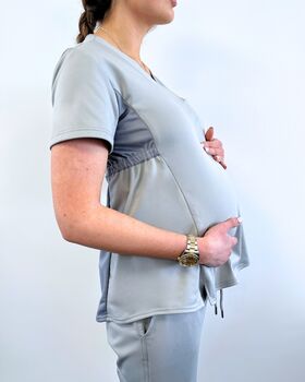 Flora Maternity Scrub Uniform Top Workwear, 6 of 7