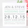 Personalised Typography Wedding Day Card, thumbnail 1 of 11