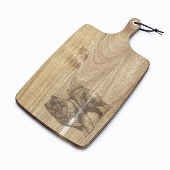 Personalised Eurasier Engraved Acacia Serving Board, 3 of 6