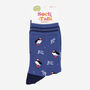 Puffins And Coral Women's Bamboo Ankle Socks Blue, thumbnail 4 of 4