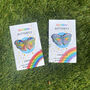 Bright Rainbow Butterfly Enamel Pin Badge, thumbnail 9 of 11